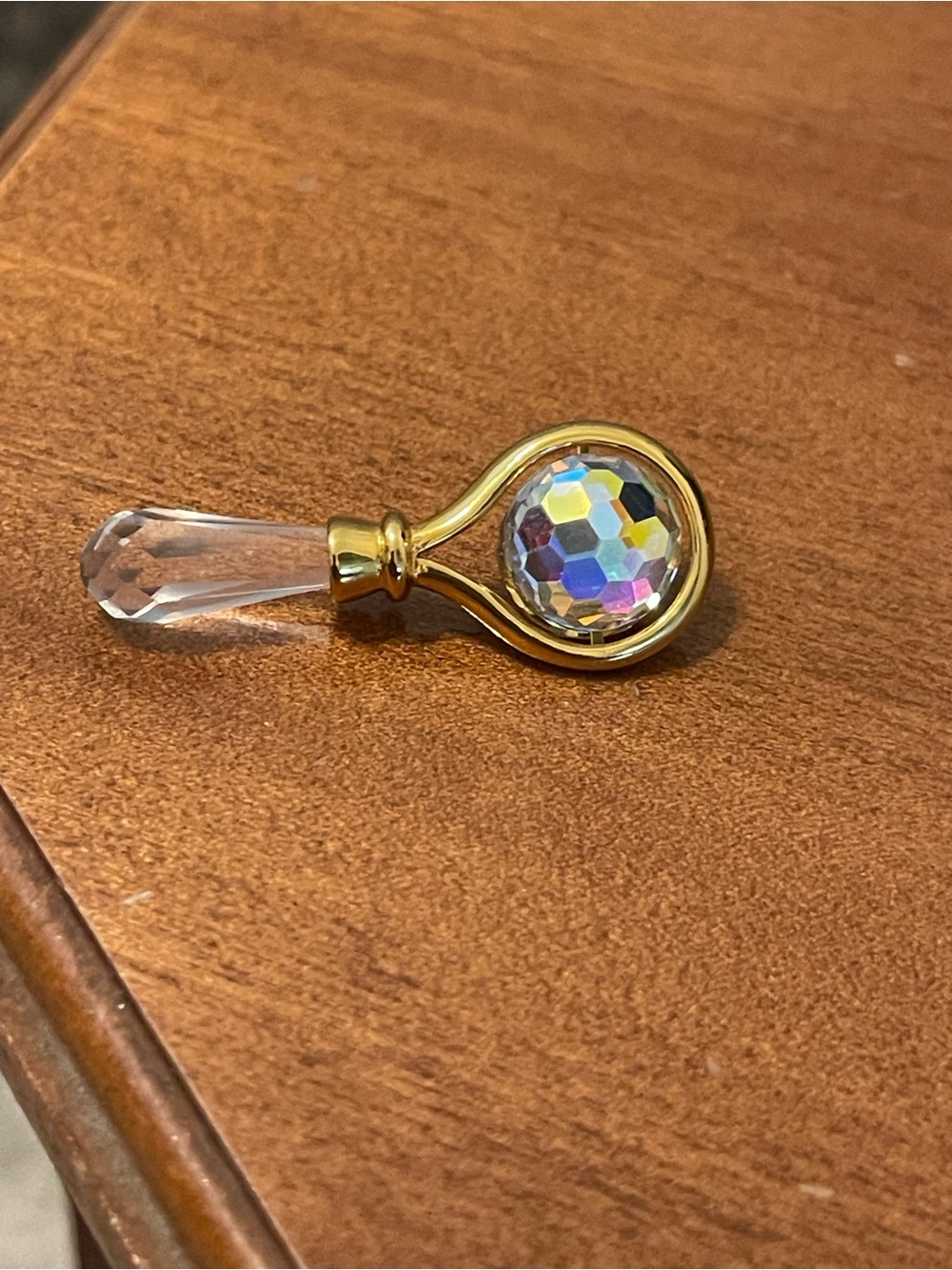 Swarovski Crystal Memories Gold Babies Rattle